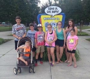 Group of Kids Outside of Lake Winnie